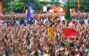 চট্টগ্রামের লালদীঘি ময়দানে সমাবেশ
